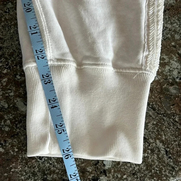 Polo Ralph Lauren White Joggers Preppy Beaded Size L - Picture 10 of 13